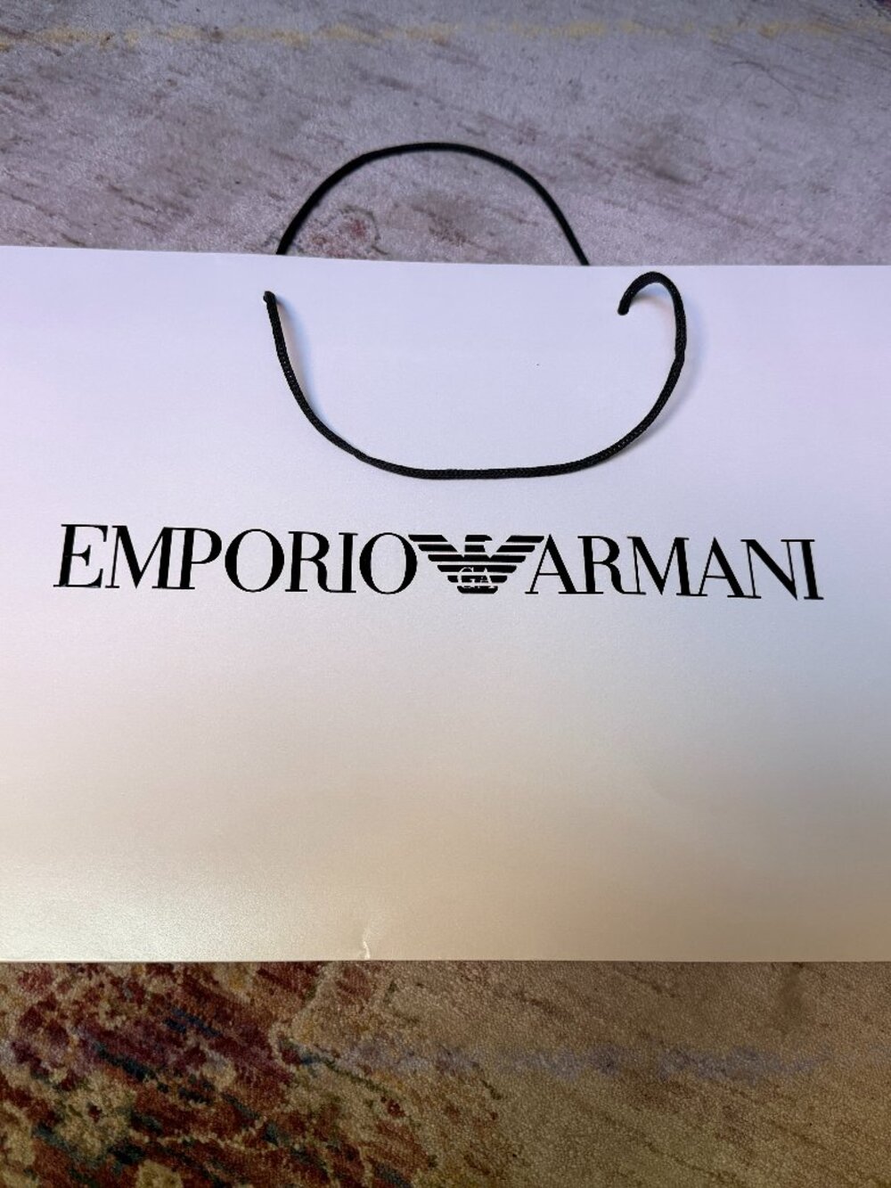 Emporio Armani White Empty Shopping/ Tote Bag In Great Shape!
